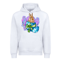 White easter bunny egg flowers Urban Hoodie - RanaPortraitStore