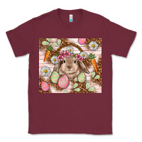 Burgundy Easter Bunny tumbler Easter Day Classic Tee - HowdyJamesFarm