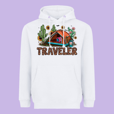 Traveler Heavyweight Hoodie Designed By Jahusdesignshop