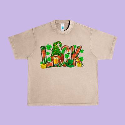 Luck With Gnome And Beer Bbs Urban Heavy Tee Designed By Bundleandbundleshop
