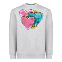Heather Grey hearts Heavyweight Sweatshirt - AdoDesignShop