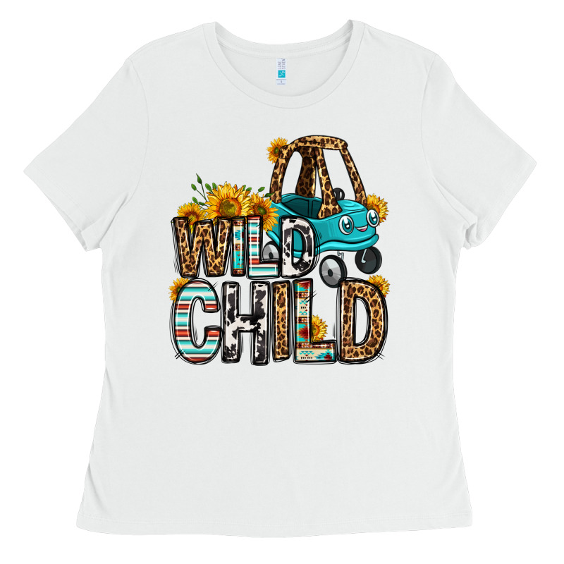 Wild Child Kids Car Ladies Tee by OliviaCreatesArt | Teevron