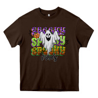Chocolate Brown spooky spooky spooky vibes Heavy Core Tee - CowGirlArtShop