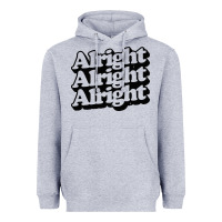 Heather Grey alright alright alright Heavyweight Hoodie - baoMotion