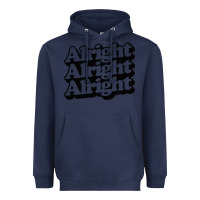 Navy alright alright alright Heavyweight Hoodie - baoMotion