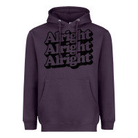 Plum alright alright alright Heavyweight Hoodie - baoMotion