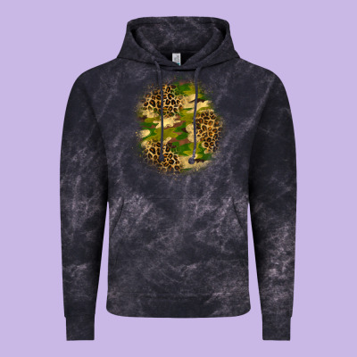 Camouflage And Leopard Patch Vintage Hoodie Designed By Bundleandbundleshop