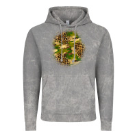 Cloud Rock camouflage and leopard patch Vintage Hoodie - BundleAndBundleShop
