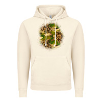 Vintage Artic camouflage and leopard patch Vintage Hoodie - BundleAndBundleShop