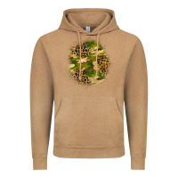 Vintage Camel camouflage and leopard patch Vintage Hoodie - BundleAndBundleShop