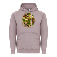 Vintage Zinc camouflage and leopard patch Vintage Hoodie - BundleAndBundleShop
