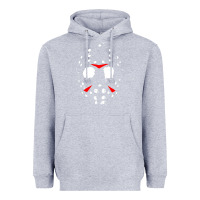 Heather Grey mask halloween Heavyweight Hoodie - baoMotion