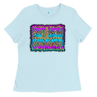 Baby Blue Hot Mom Summer Leopard Ladies Tee - CowCowDesign