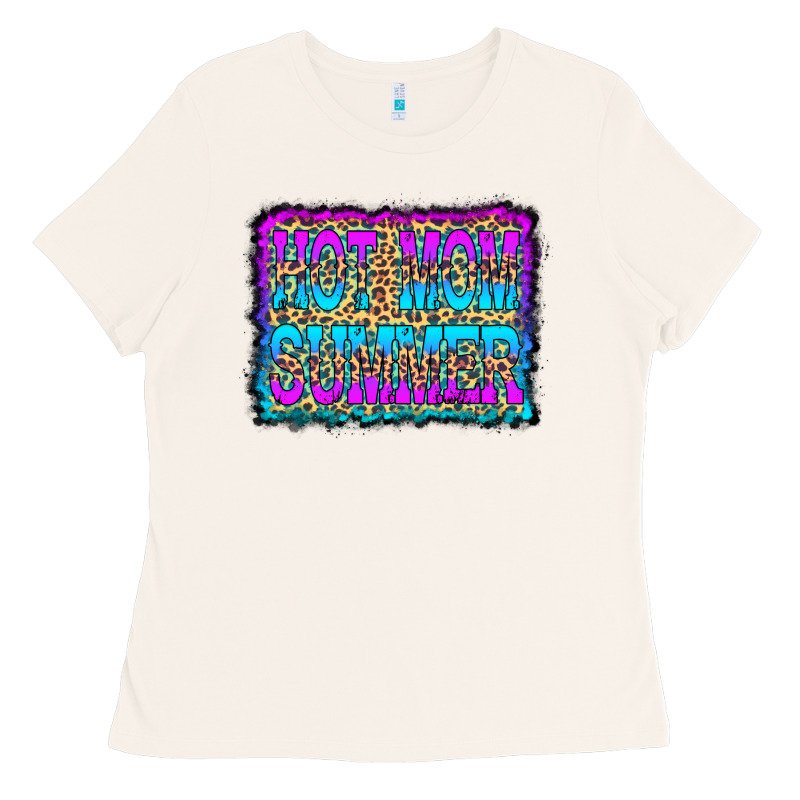 Hot Mom Summer Leopard Ladies Tee by CowCowDesign | Teevron