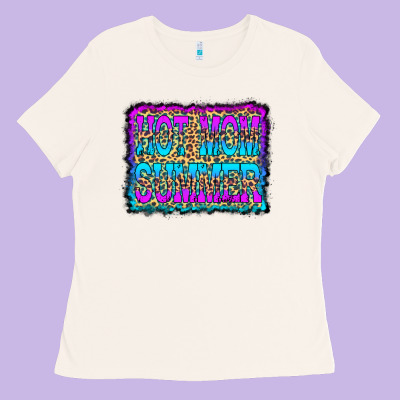 Hot Mom Summer Leopard Ladies Tee Designed By Cowcowdesign