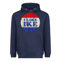 Navy i like ike political button vintage distressed Heavyweight Hoodie - baoMotion