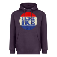 Plum i like ike political button vintage distressed Heavyweight Hoodie - baoMotion