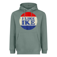 Sage i like ike political button vintage distressed Heavyweight Hoodie - baoMotion