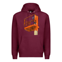 Burgundy Single Man Lift Premium Hoodie - LillyAllenDesigns