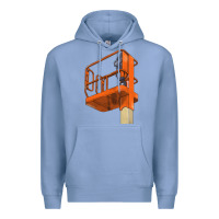 Colony Blue Single Man Lift Premium Hoodie - LillyAllenDesigns