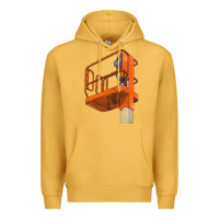 Mustard Single Man Lift Premium Hoodie - LillyAllenDesigns