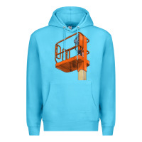 Ocean Blue Single Man Lift Premium Hoodie - LillyAllenDesigns