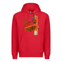 Red Single Man Lift Premium Hoodie - LillyAllenDesigns