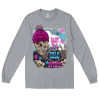 Heather Grey skeleton baby it's cold outside Long Sleeve Tee - FaDigitalArtStudio