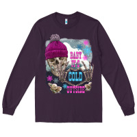 Plum skeleton baby it's cold outside Long Sleeve Tee - FaDigitalArtStudio