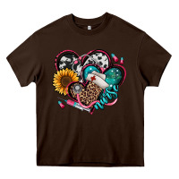 Chocolate Brown nurse hearts Heavy Core Tee - Jasminsmagicworld