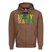 Chestnut one lucky mama Zipper Hoodie - AdoDesignShop