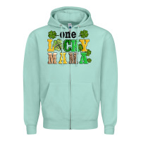 Seafoam one lucky mama Zipper Hoodie - AdoDesignShop