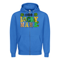 True Royal one lucky mama Zipper Hoodie - AdoDesignShop