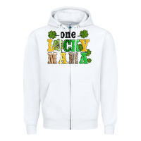 White one lucky mama Zipper Hoodie - AdoDesignShop