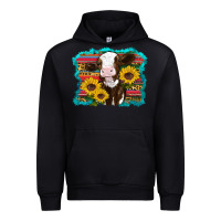 Black western cow sunflowers serape leopard Urban Hoodie - RanaPortraitStore