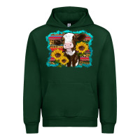 Forest Green western cow sunflowers serape leopard Urban Hoodie - RanaPortraitStore