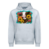 Heather Grey western cow sunflowers serape leopard Urban Hoodie - RanaPortraitStore