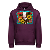 Mauve Wine western cow sunflowers serape leopard Urban Hoodie - RanaPortraitStore