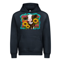 Navy western cow sunflowers serape leopard Urban Hoodie - RanaPortraitStore