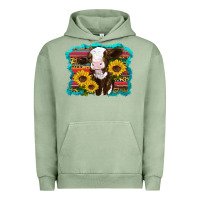 Pigment Oil Green western cow sunflowers serape leopard Urban Hoodie - RanaPortraitStore