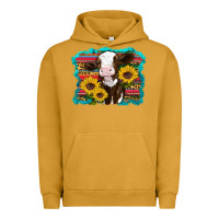 Pigment Peanut Butter western cow sunflowers serape leopard Urban Hoodie - RanaPortraitStore
