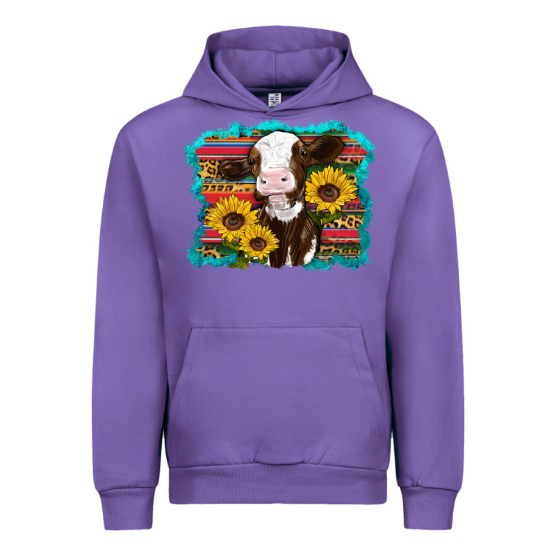Western Cow Sunflowers Serape Leopard Urban Hoodie by RanaPortraitStore | Teevron