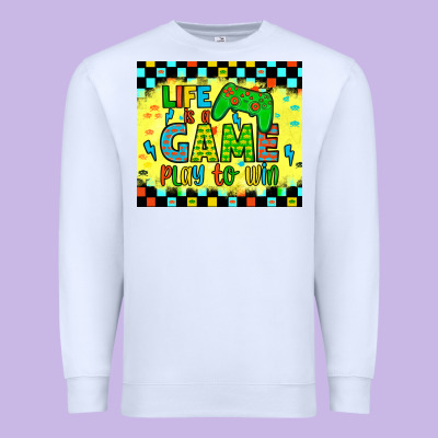 Life Is A Game Play To Win Premium Sweatshirt Designed By Jahusdesignshop