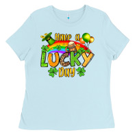 Baby Blue St. Patrick's Have a lucky day Ladies Tee - OliviaCreatesArt