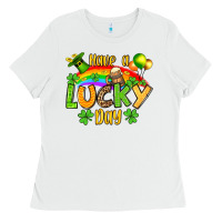 White St. Patrick's Have a lucky day Ladies Tee - OliviaCreatesArt