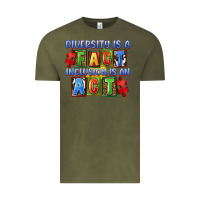 Vintage Olive Diversity is a fact inclusion is an act Vintage Tee - FaDigitalArtStudio