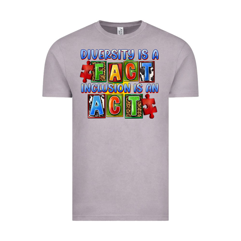 Diversity Is A Fact Inclusion Is An Act Vintage Tee by FaDigitalArtStudio | Teevron