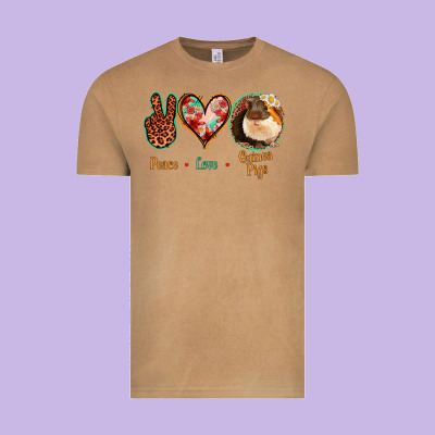 Peace Love Guinea Pigs Vintage Tee Designed By Jasminsmagicworld