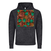 Vintage Black fall leaves seamless pattern Vintage Hoodie - BundleAndBundleShop
