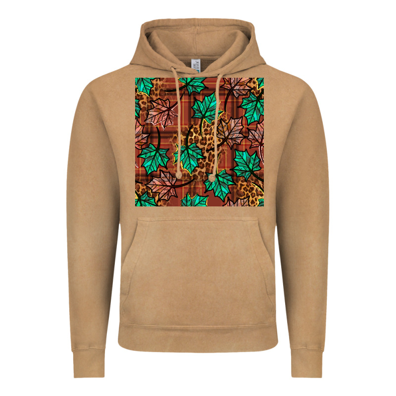 Fall Leaves Seamless Pattern Vintage Hoodie by BundleAndBundleShop | Teevron